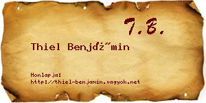 Thiel Benjámin névjegykártya