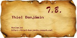 Thiel Benjámin névjegykártya